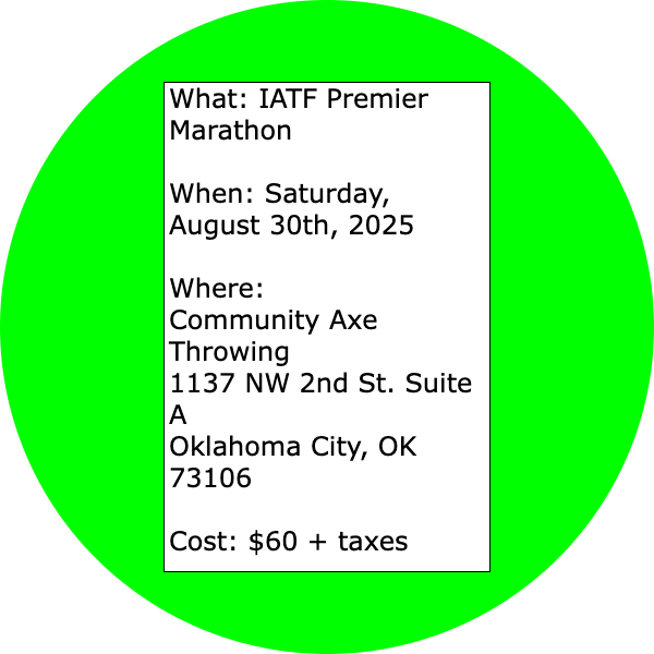 IATF Premier Marathon League - Saturday, August 30th, 2025
