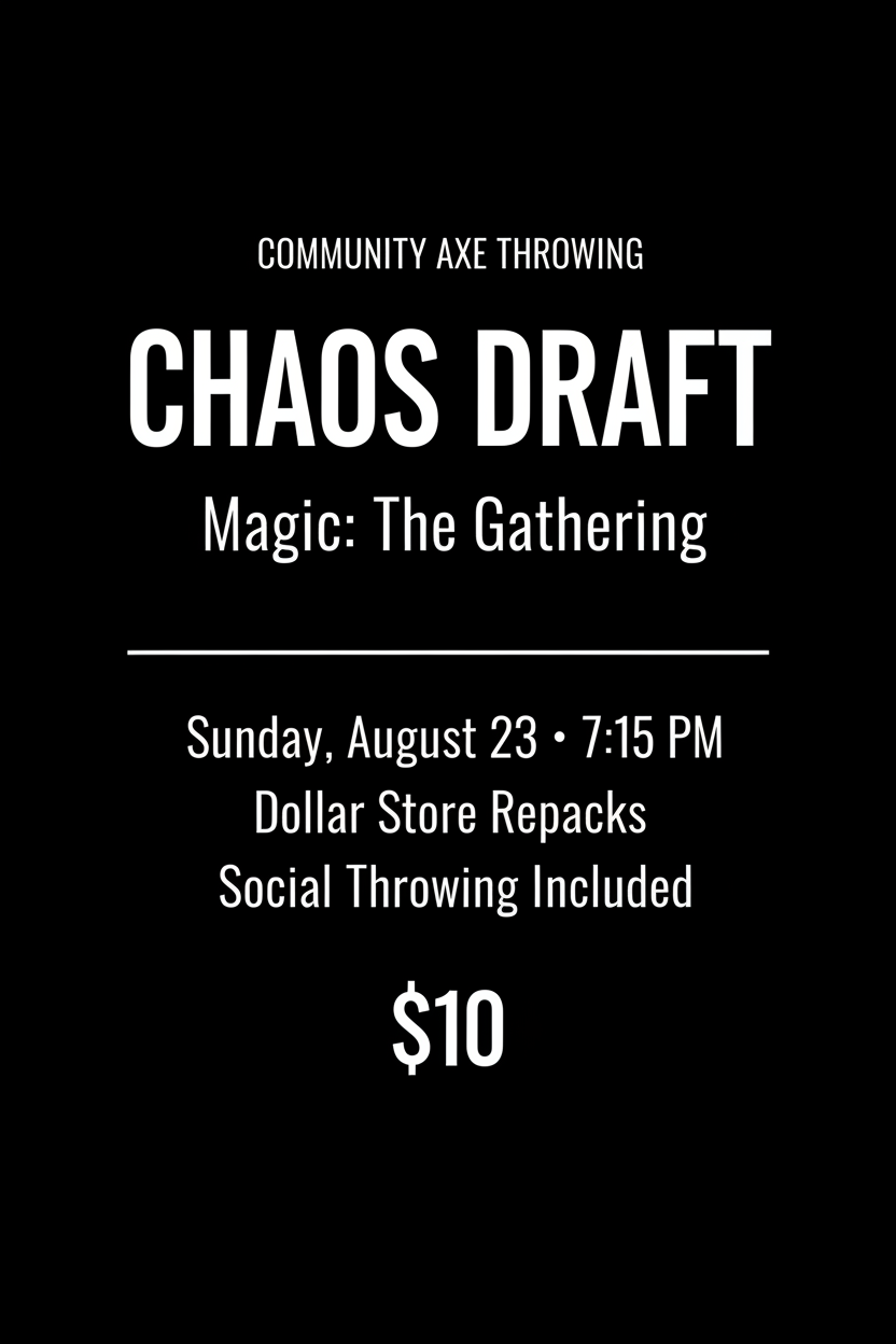 Chaos Draft Text Flyer